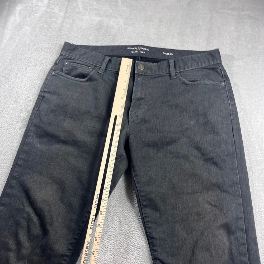 Banana Republic‎ Travel Jean Mens 34x30 Slim Fit Dark Gray Denim Pants